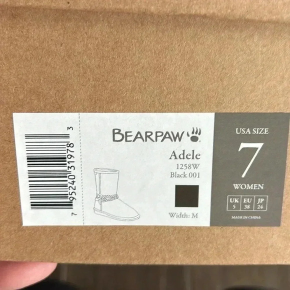 Bearpaw Adele Mid Calf,cow buck upper,wool blend faux fur lining,neverwet - Picture 14 of 14